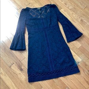Laundry by Shelli Segal Navy Blue Lace Dress